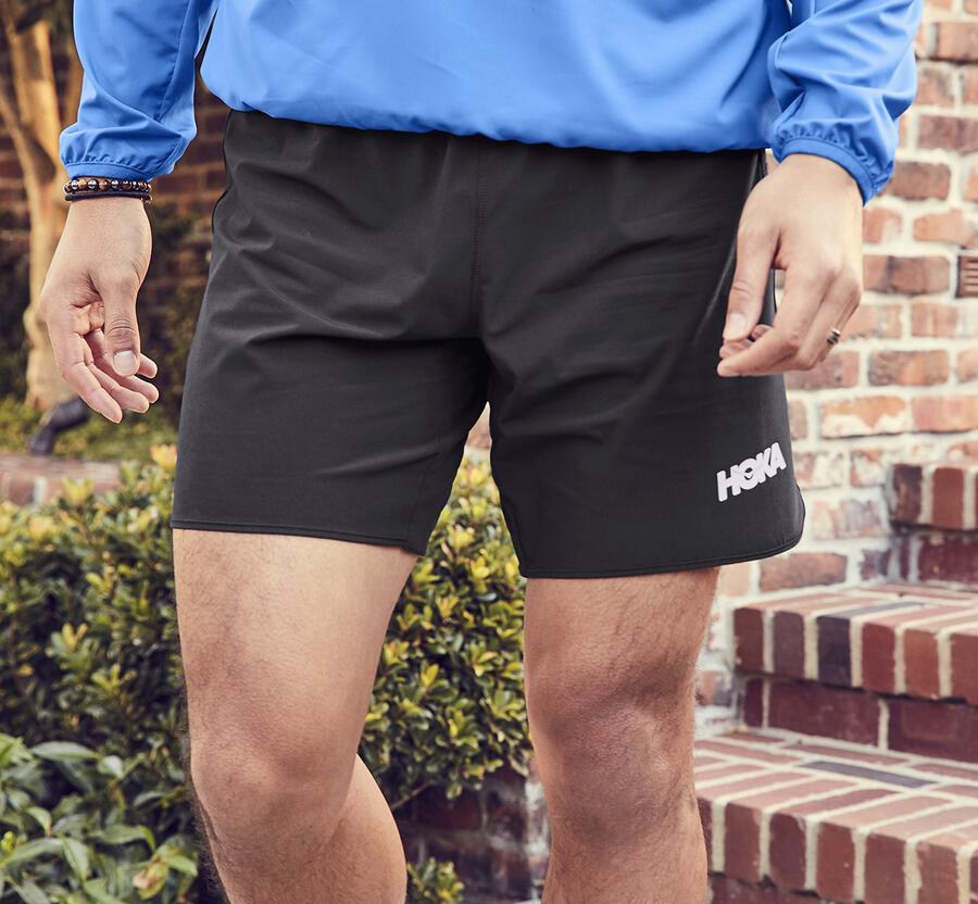 Hoka One One Shorts Mens Black - Performance - 82035TPFN